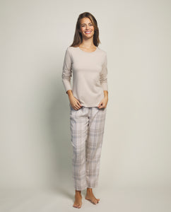Pijama algodón pantalón cuadros Nordic